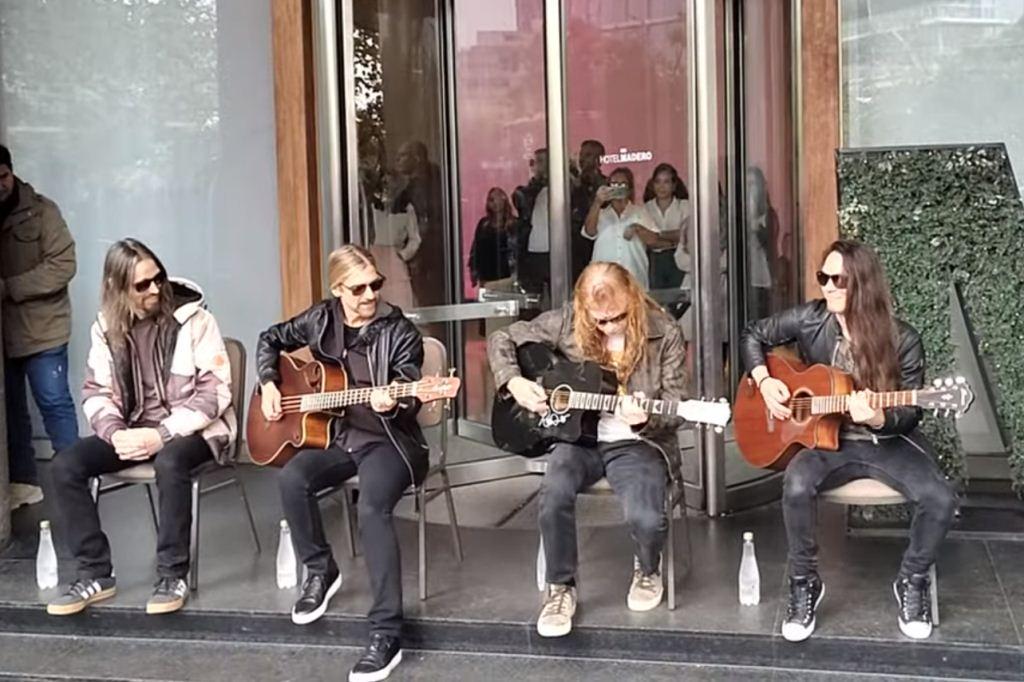 MEGADETH исполнили акустический сет из трех песен возле отеля в Аргентине – смотрим